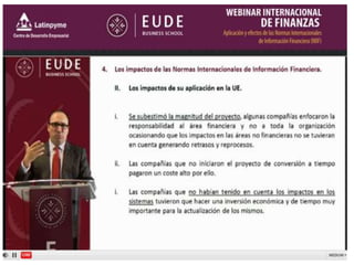 Webinar NIIF Global. APLICACION Y EFECTO