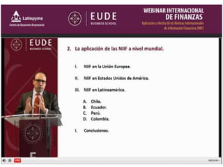 Webinar NIIF Global. APLICACION Y EFECTO