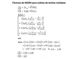 Fórmula de NIOSH para análise de tarefas múltiplas
 