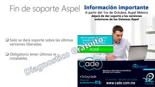 ❑ Solo se dará soporte sobre las últimas
versiones liberadas.
❑ Obligatorio tener últimos re
instalables.
 