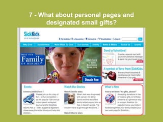 Hand out leaflets in your door2door or mall campaignProprietary and Confidential27Subject: A better way to buy gifts this holiday seasonHoliday EappealNovember 28, 200619 gifts in the first 5 daysUse images to convey urgency or convenience of donating online