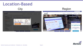 Page 21Marketo Proprietary and Confidential | © Marketo, Inc. 10/15/2015
Location-Based
City Region
 