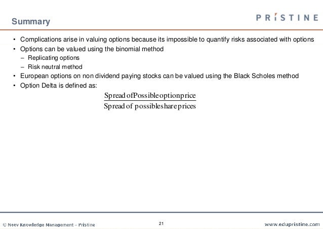 Valuing options on dividend paying stocks