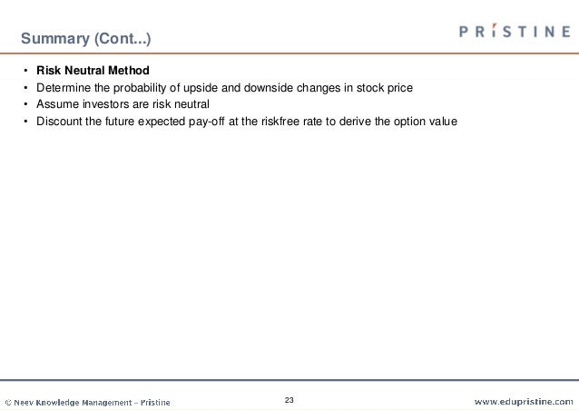 Valuation methods for stock options