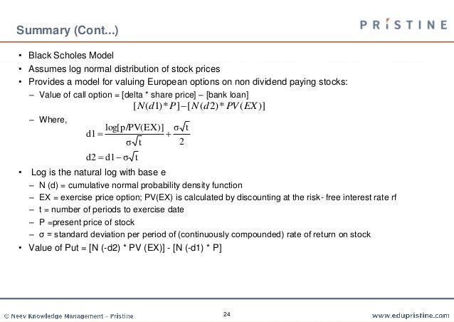 Valuation methods for stock options