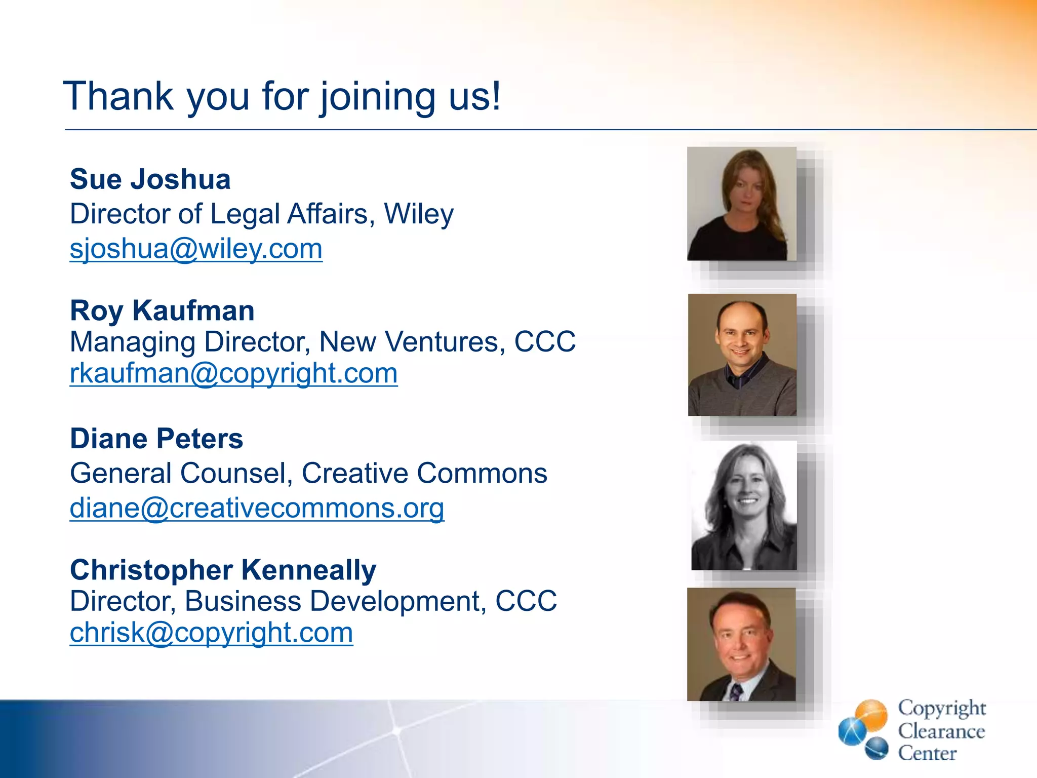 Webinar on open access creative commons