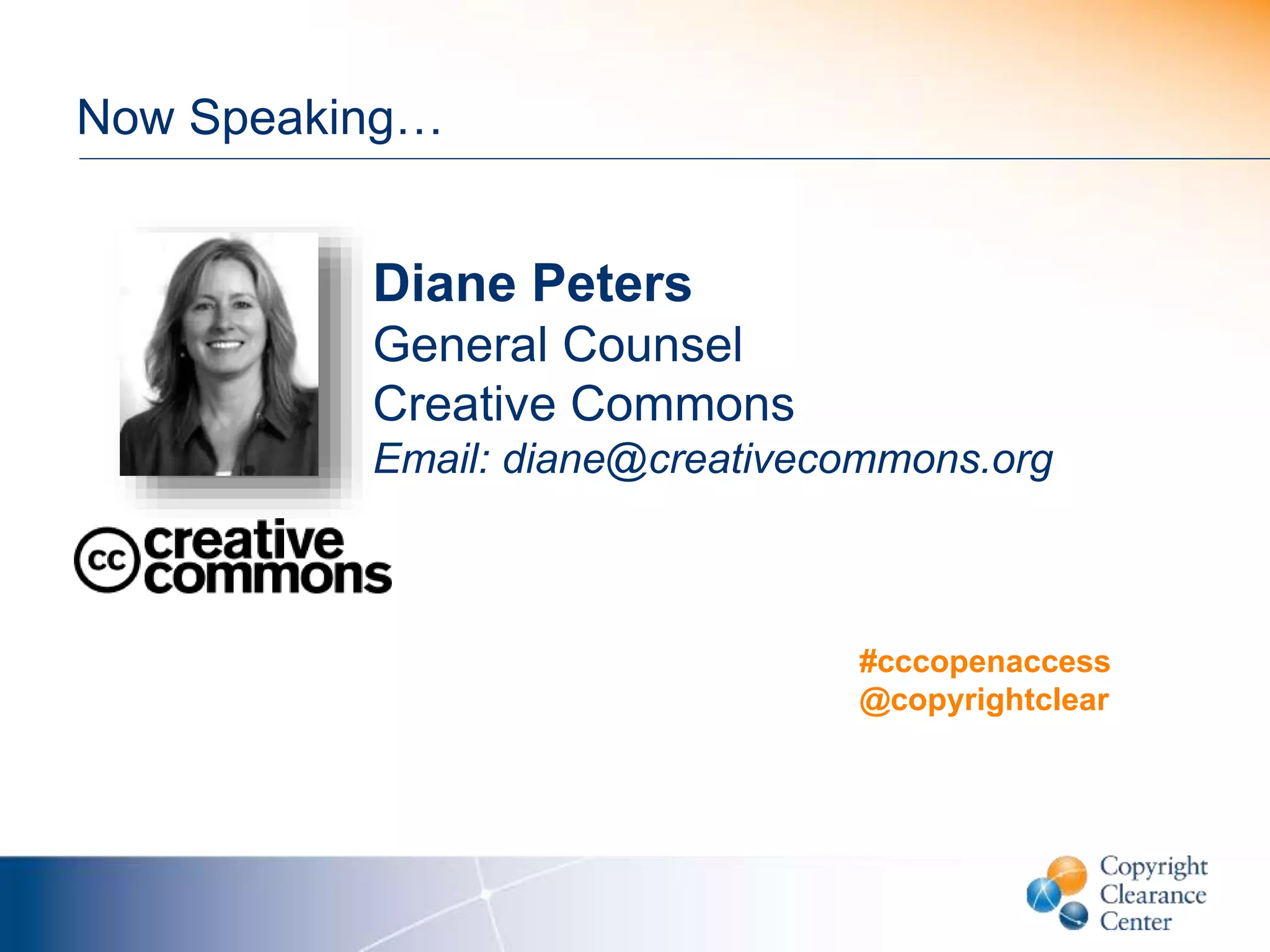 Webinar on open access creative commons