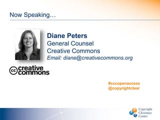 Webinar on open access creative commons