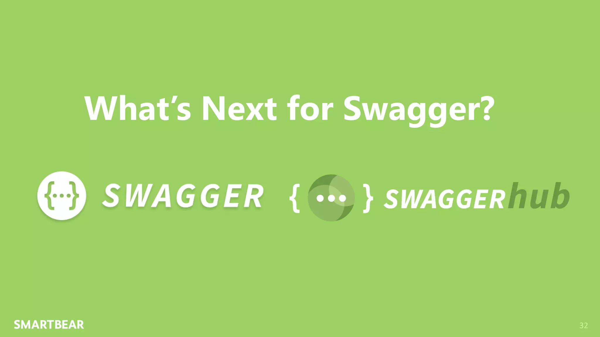 3232
What’s Next for Swagger?
 