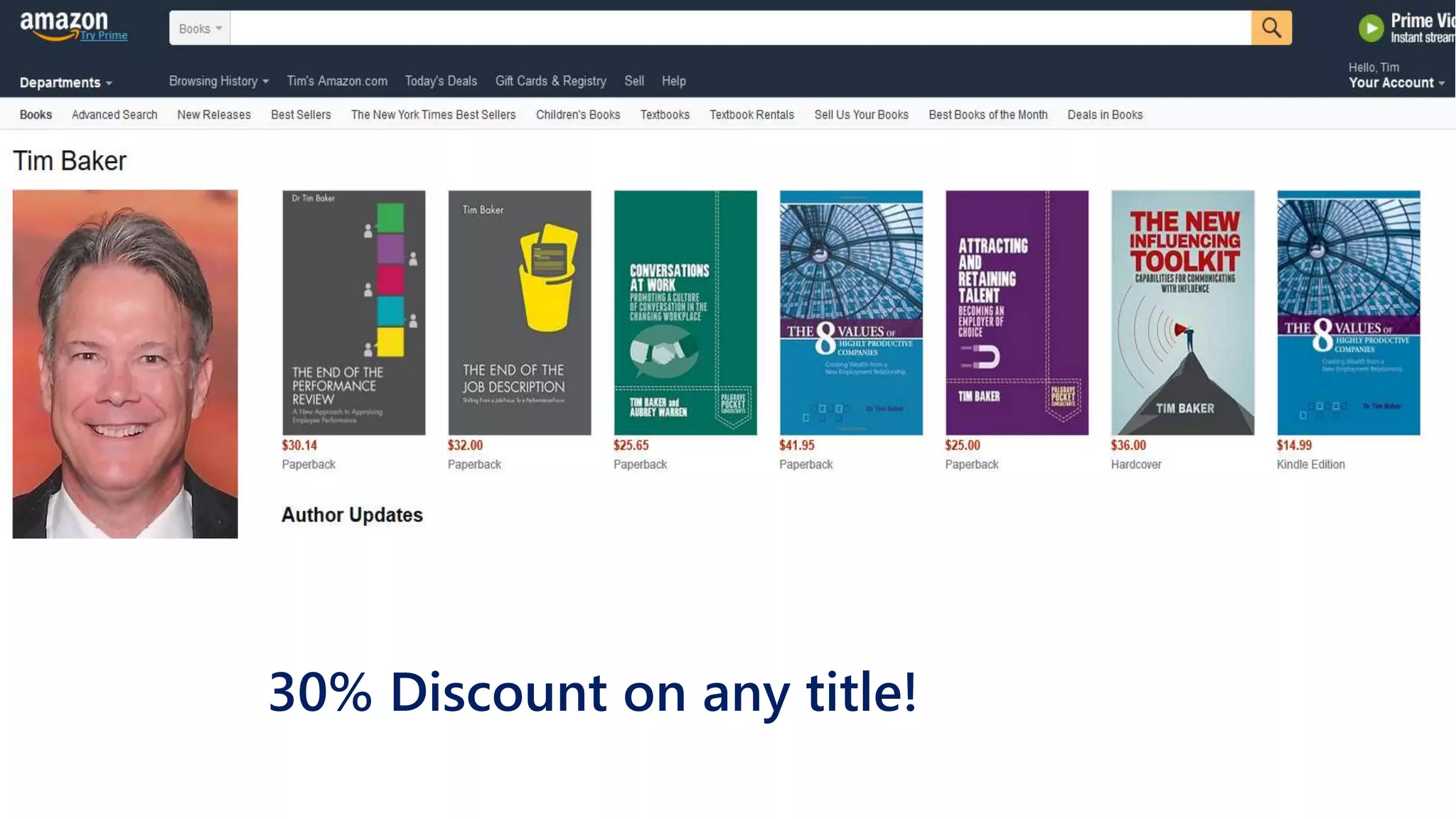 30% Discount on any title!
 