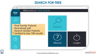 © www.descienceinfoware.com
- Find Family Patents
- Download pdf
- Search Similar Patents
* Limited to top 100 results
SEARCH FOR FREE
 
