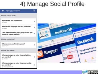 4) Manage Social Profile