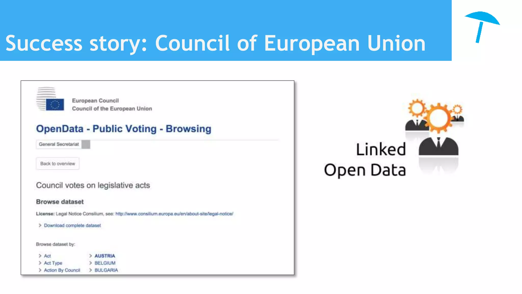 Success story: Council of European Union
 
