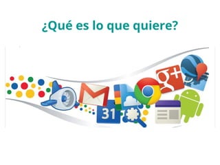 ¿Qué es lo que quiere? 
 