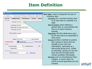 Inventory and Intuit Point of Sale | PPT