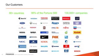 © 2014 Progress Software Corporation. All rights reserved.16
90% of the Fortune 500 130,000+ companies90+ countries
Our Customers
 