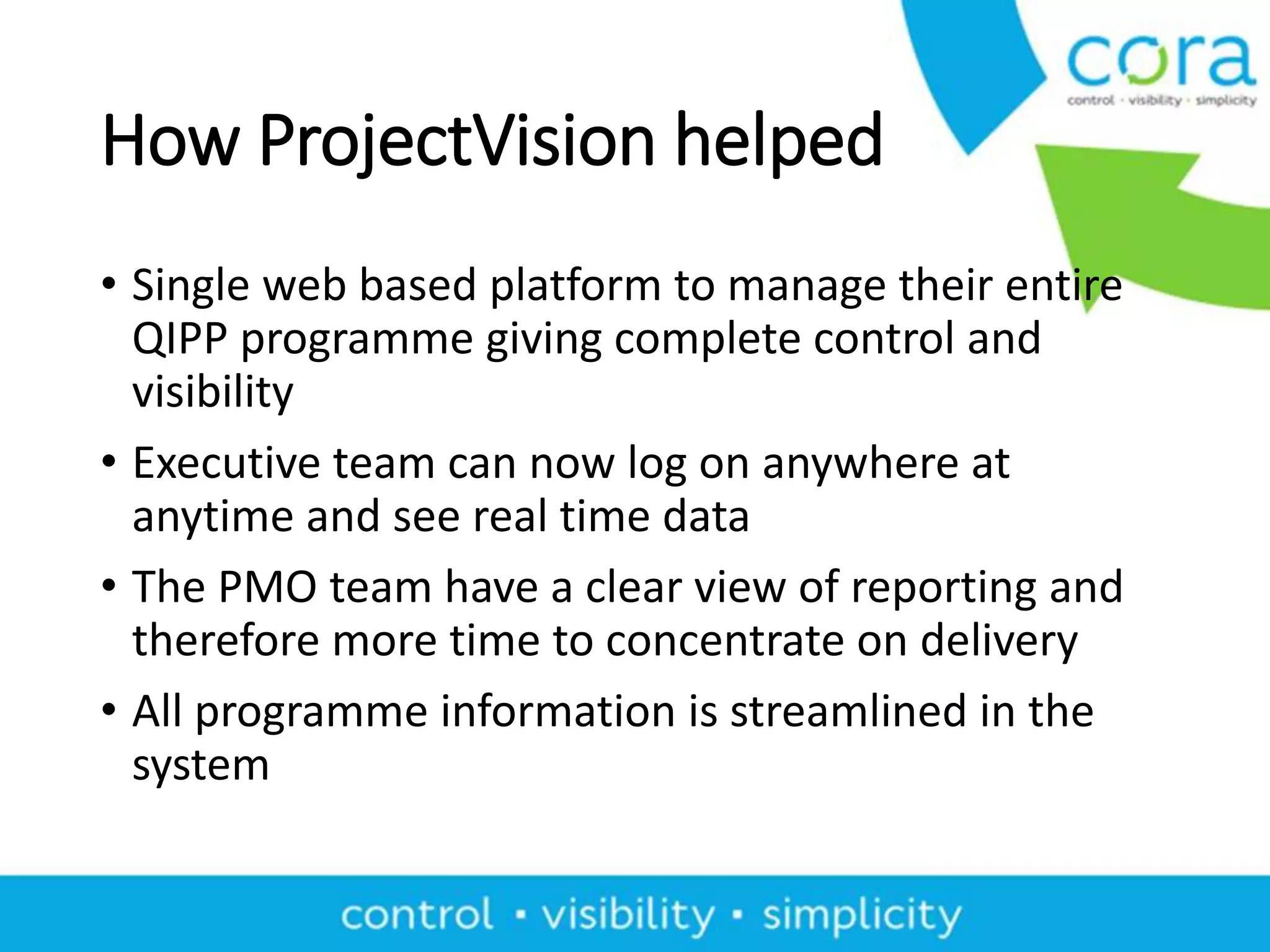 Control, Visibility and Real Time Reporting - Presentation 18th, 19th ...