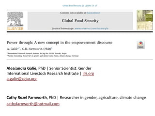 Power through: A new concept in the empowerment discourse