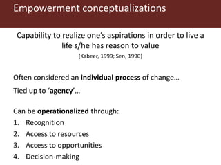 Power through: A new concept in the empowerment discourse