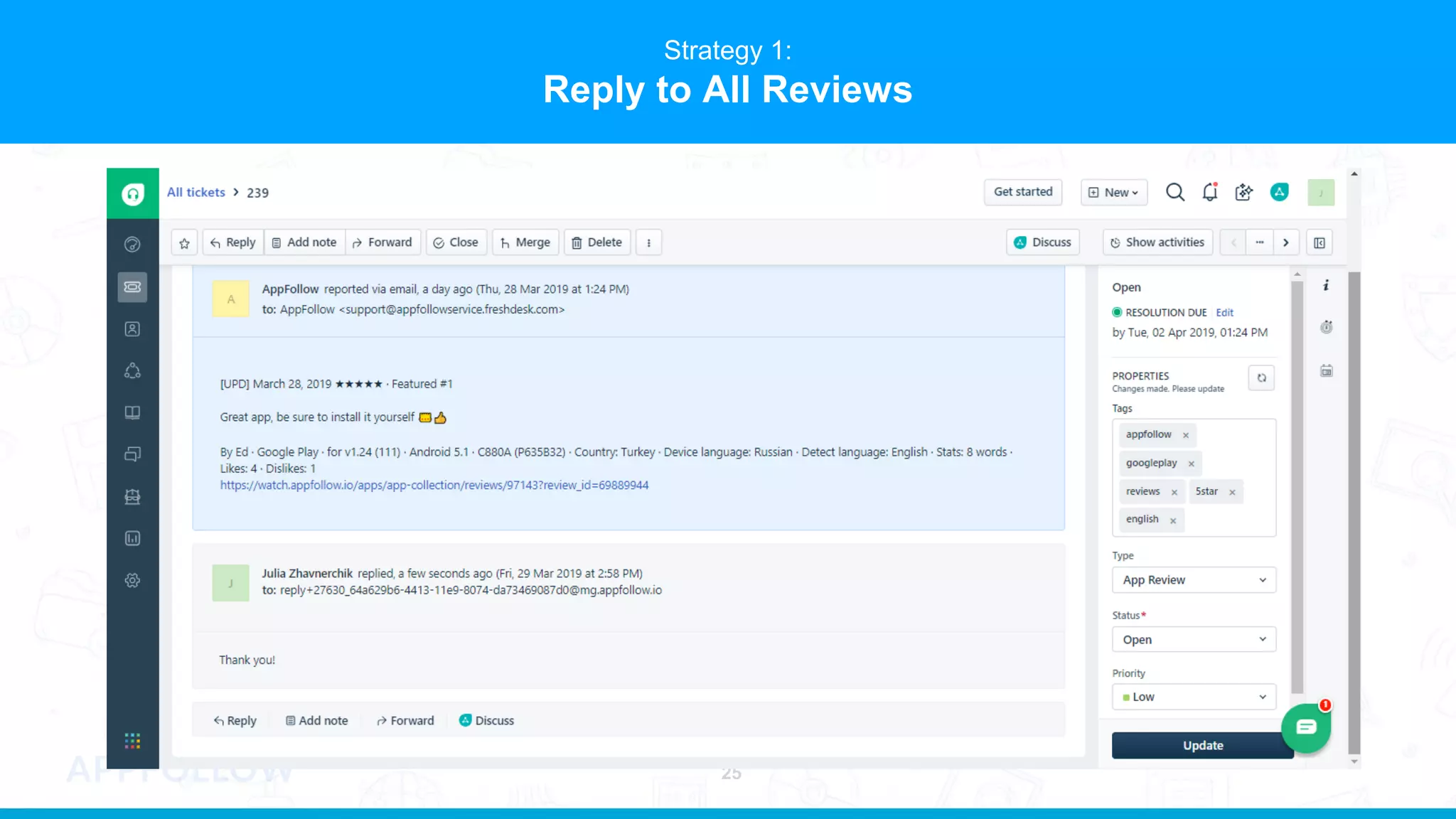 Strategy 1:
Reply to All Reviews
25
 