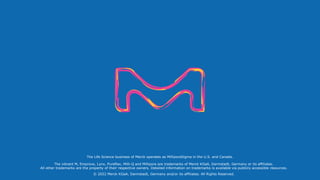 The vibrant M, Emprove, Lynx, Pureflex, Milli-Q and Millipore are trademarks of Merck KGaA, Darmstadt, Germany or its affiliates.
All other trademarks are the property of their respective owners. Detailed information on trademarks is available via publicly accessible resources.
© 2022 Merck KGaA, Darmstadt, Germany and/or its affiliates. All Rights Reserved.
The Life Science business of Merck operates as MilliporeSigma in the U.S. and Canada.
 