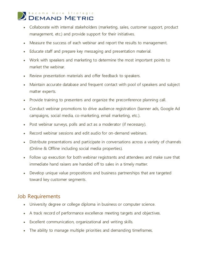 email marketing manager job description