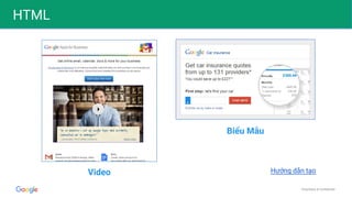 Proprietary & Confidential
HTML
Video
Biểu Mẫu
Hướng dẫn tạo
 