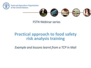 Practical Approach to Food Safety Risk Analysis Training | PDF