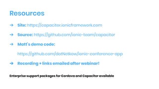 Reimagining Cordova: Building Cross-Platform Web Apps with Capacitor | PDF