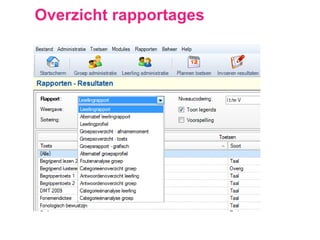 Overzicht rapportages
 