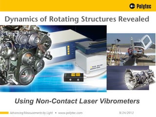 Dynamics of Rotating Structures Revealed




  Using Non-Contact Laser Vibrometers
                               8/24/2012
 