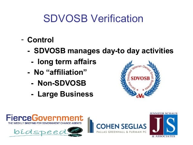 FED GOV CON - SDVO - CVE Veteran Business Certification