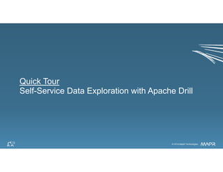 Quick Tour 
Self-Service Data Exploration with Apache Drill 
© ©20 21041 M4 aMpaRp RTe Tcehcnhonloogloiegsies 16 
 