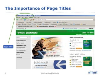 The Importance of Page Titles Page Title 