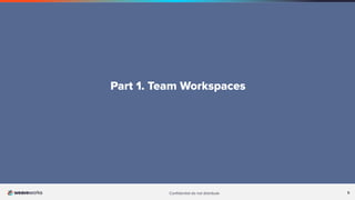 5
Conﬁdential do not distribute 5
Part 1. Team Workspaces
 