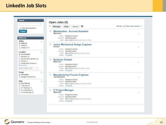 Job slots linkedin