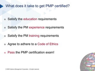 PMI Certifications in Project Management Webinar Slide Deck