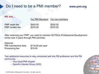 PMI Certifications in Project Management Webinar Slide Deck