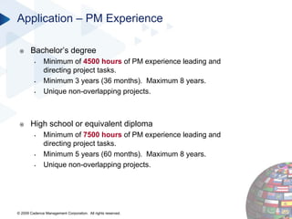 PMI Certifications in Project Management Webinar Slide Deck