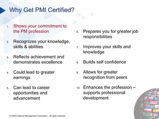 PMI Certifications in Project Management Webinar Slide Deck