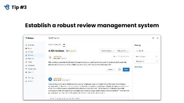 Establish a robust review management system
Visual/Screenshot
Tip #3
 