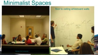 Minimalist Spaces
                              floor to ceiling whiteboard walls




    Georgia Tech University
 