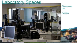 Laboratory Spaces
                       Biosciences
                       Lab

                       (wet lab)




                    Royal Melbourne Institute of Technology
 