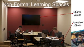 Non-Formal Learning Spaces
                              Shared
                              Screen


                              Movable
                               Chairs




                             USC
 