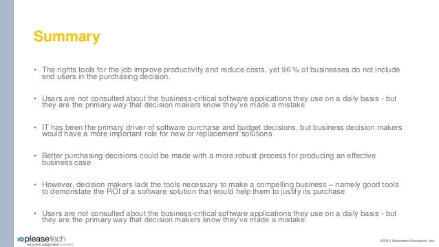 sample business case for software purchase