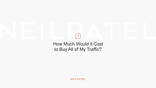 How Much Would it Cost
to Buy All of My Traffic?1
 