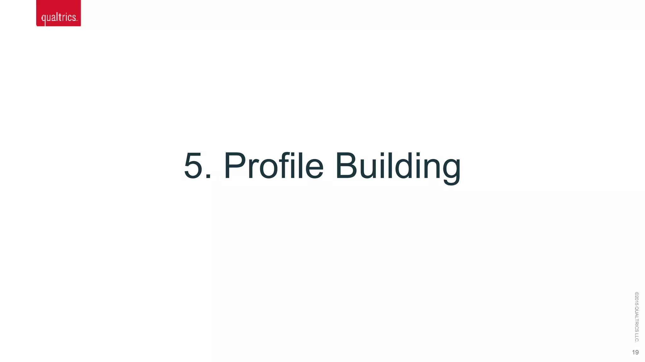 19
©2015QUALTRICSLLC.
5. Profile Building
 