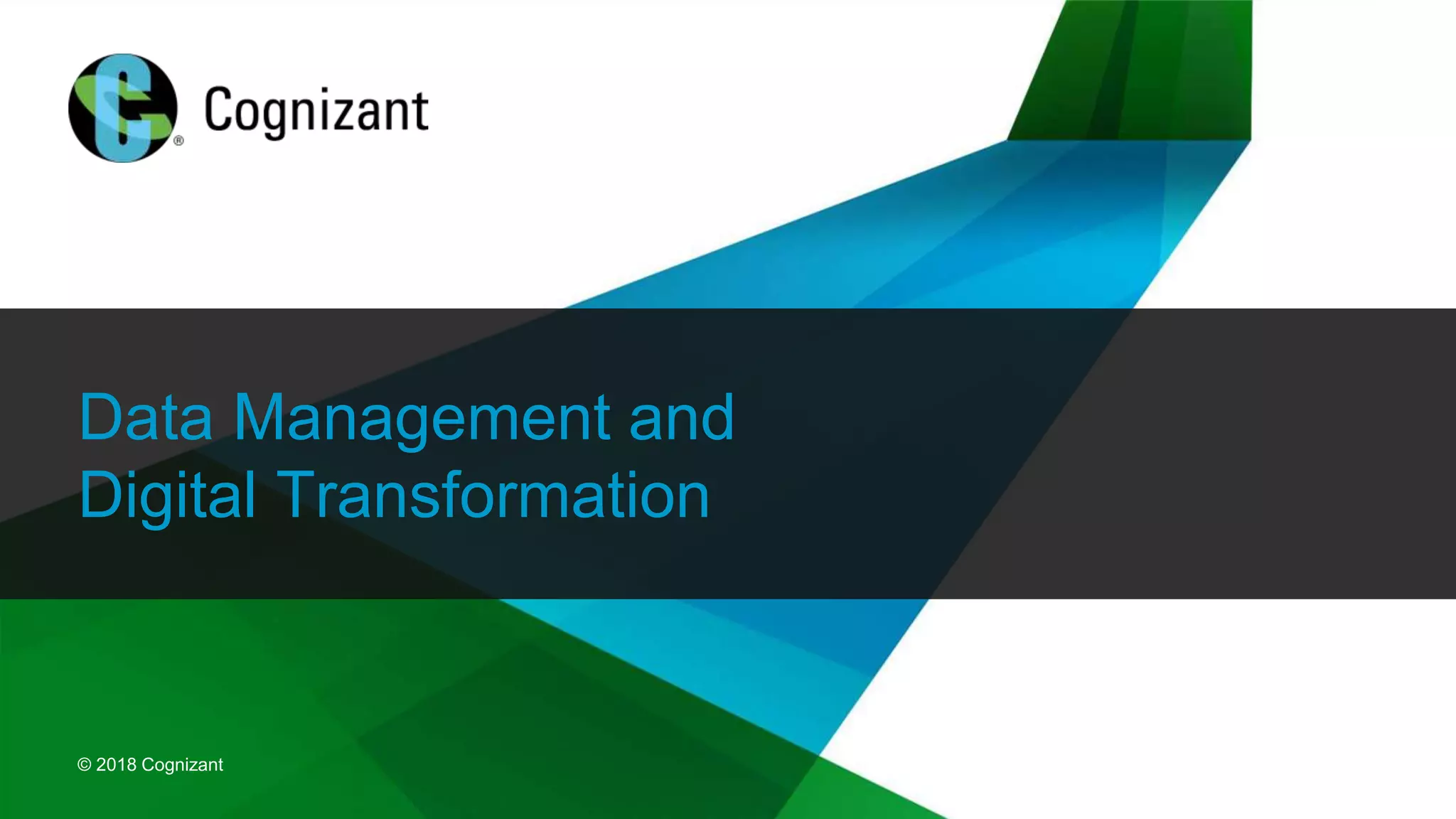 © 2018 Cognizant
© 2018 Cognizant
Data Management and
Digital Transformation
 