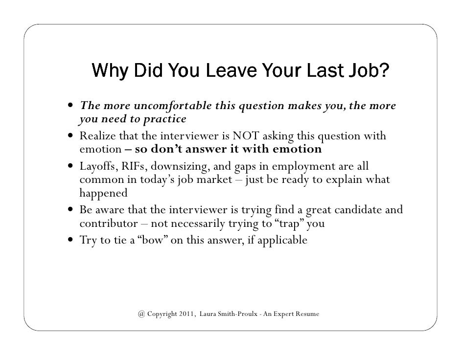 why did you leave your last job