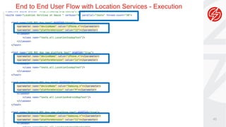 45
End to End User Flow with Location Services - Execution
 
